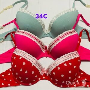 34C - NWT 3-pk Assorted Contour Bras